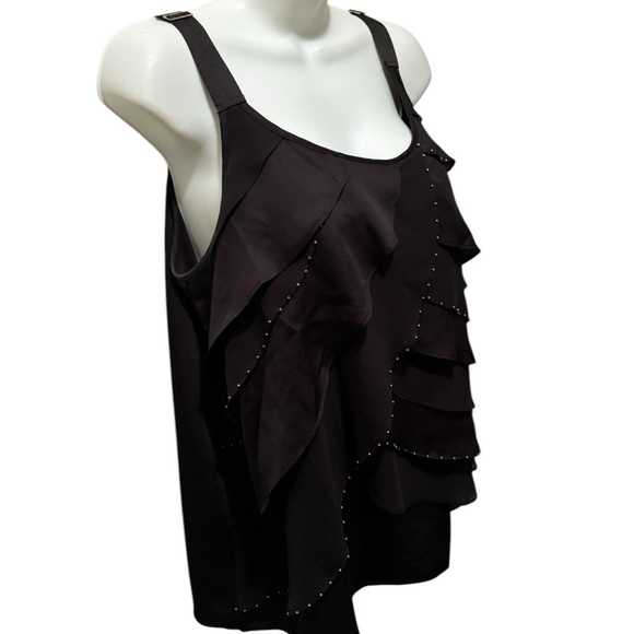 Torrid Ruffle Chiffon Tank W/Beading
Black Sz 16 Dressy Career Layering Top - Picture 2 of 6
